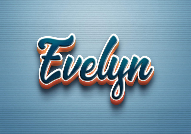 Free photo of Cursive Name DP: Evelyn