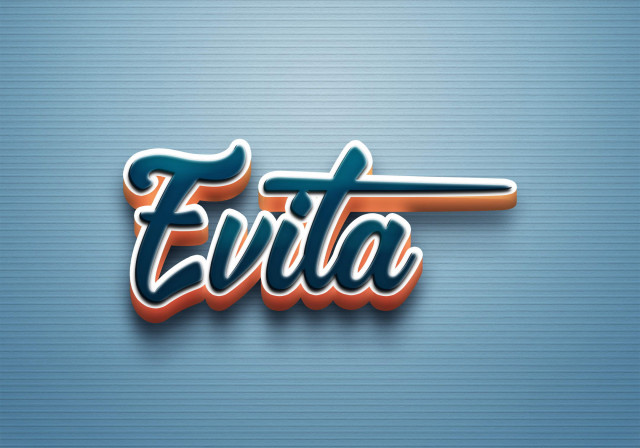Free photo of Cursive Name DP: Evita