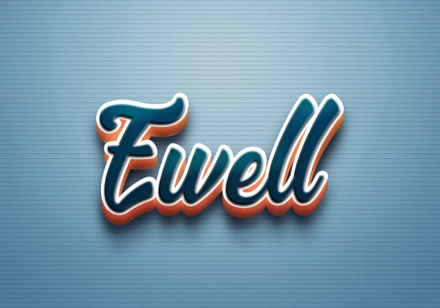Free photo of Cursive Name DP: Ewell