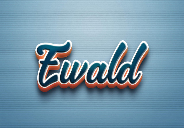 Free photo of Cursive Name DP: Ewald