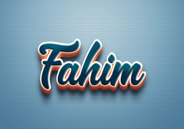 Free photo of Cursive Name DP: Fahim