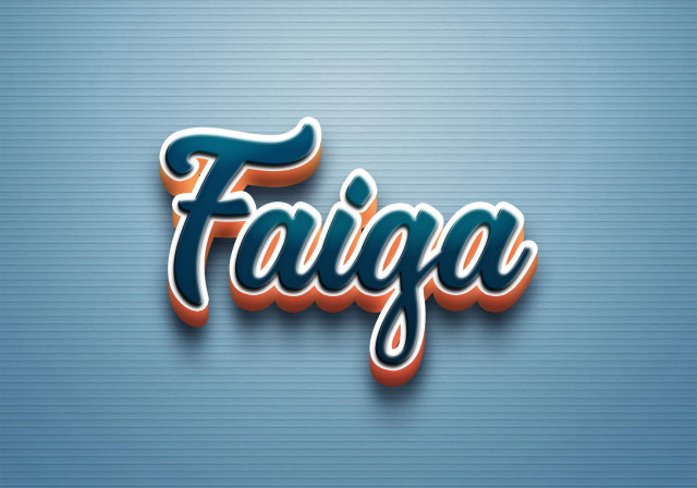 Free photo of Cursive Name DP: Faiga