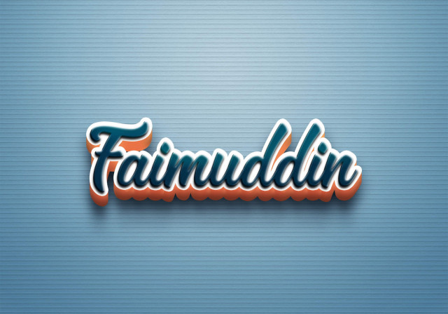 Free photo of Cursive Name DP: Faimuddin