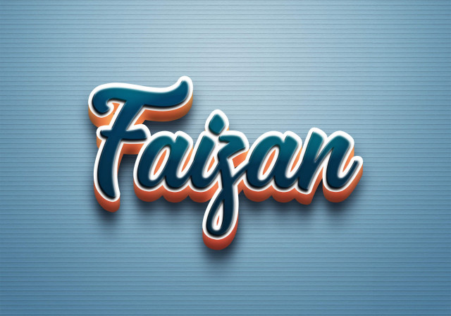 Free photo of Cursive Name DP: Faizan