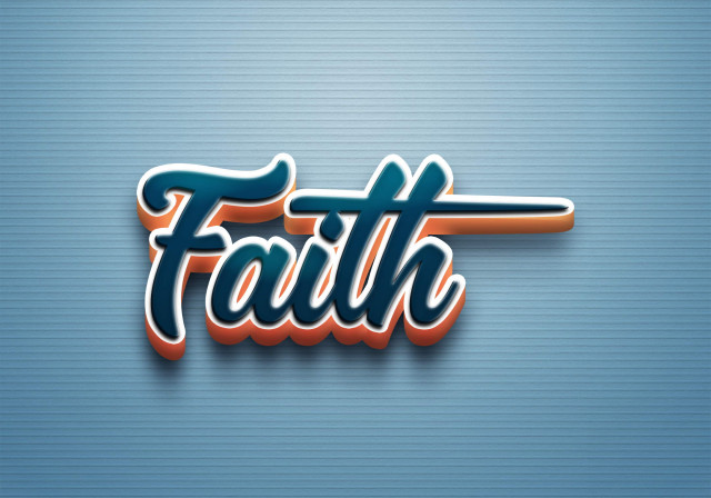 Free photo of Cursive Name DP: Faith