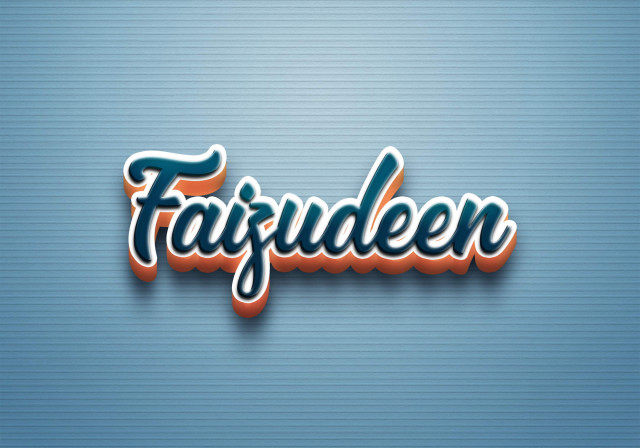 Free photo of Cursive Name DP: Faizudeen