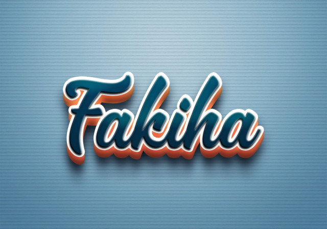 Free photo of Cursive Name DP: Fakiha