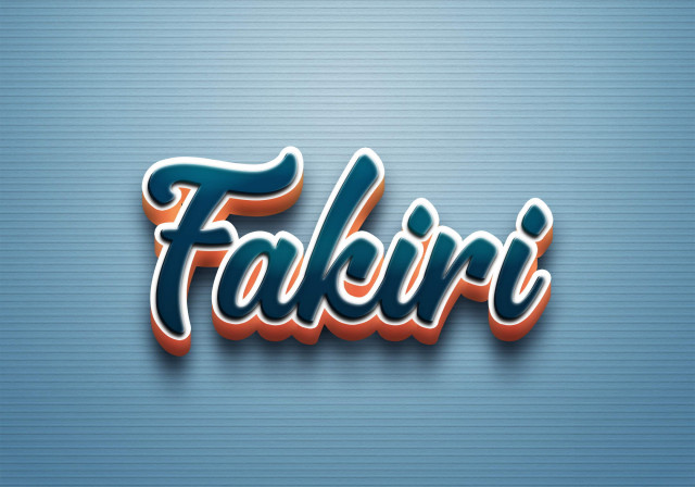 Free photo of Cursive Name DP: Fakiri