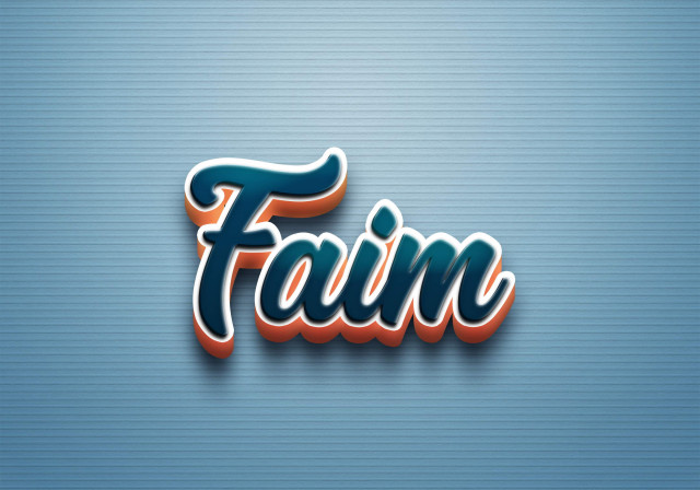 Free photo of Cursive Name DP: Faim