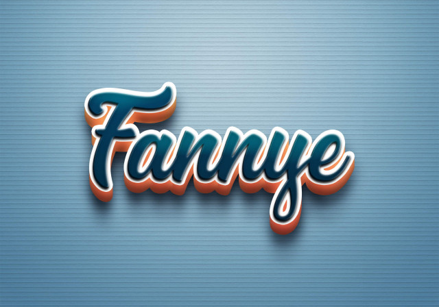 Free photo of Cursive Name DP: Fannye