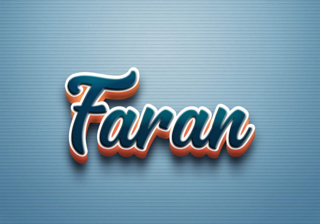 Free photo of Cursive Name DP: Faran