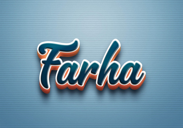 Free photo of Cursive Name DP: Farha