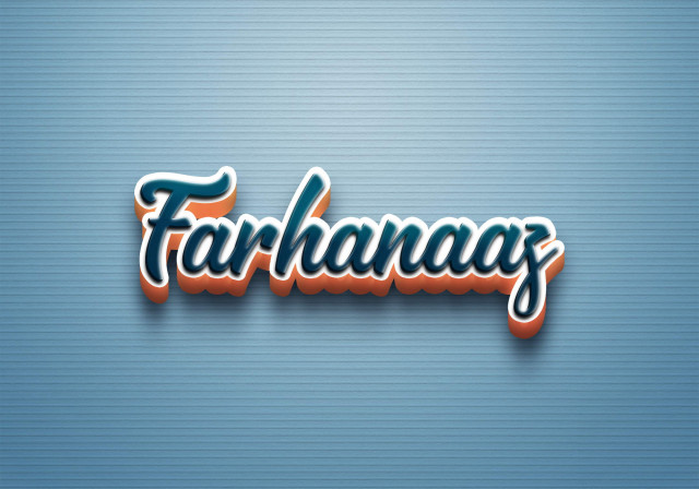 Free photo of Cursive Name DP: Farhanaaz