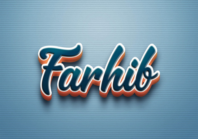 Free photo of Cursive Name DP: Farhib