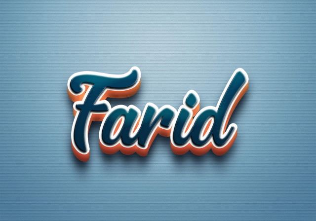 Free photo of Cursive Name DP: Farid