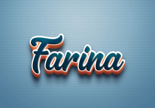 Free photo of Cursive Name DP: Farina