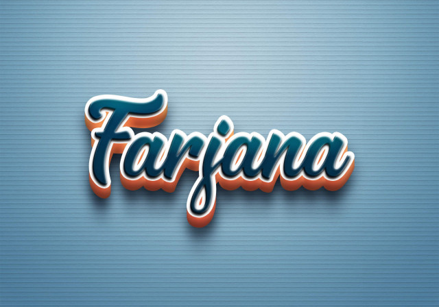 Free photo of Cursive Name DP: Farjana