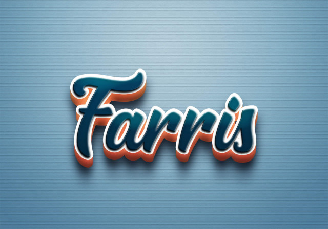 Free photo of Cursive Name DP: Farris