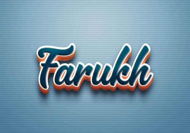 Free photo of Cursive Name DP: Farukh