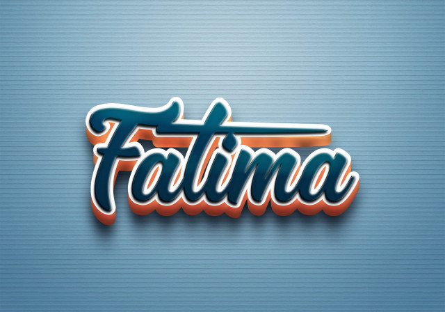 Free photo of Cursive Name DP: Fatima