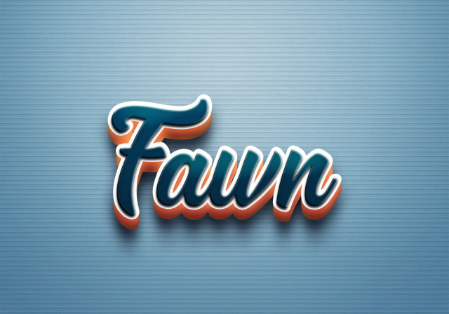 Free photo of Cursive Name DP: Fawn
