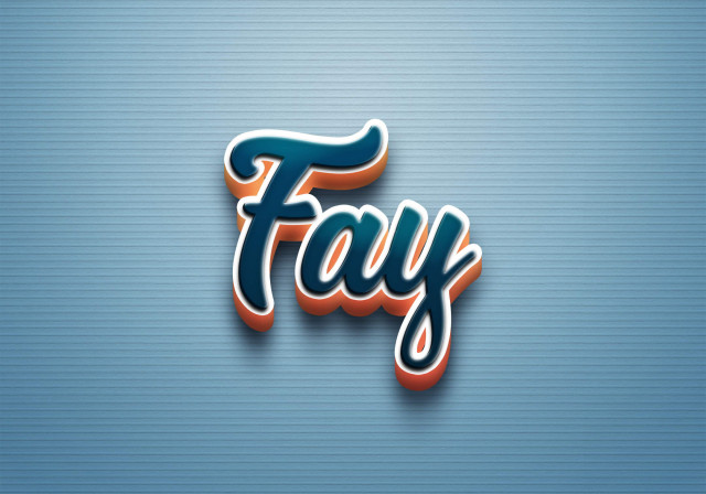 Free photo of Cursive Name DP: Fay