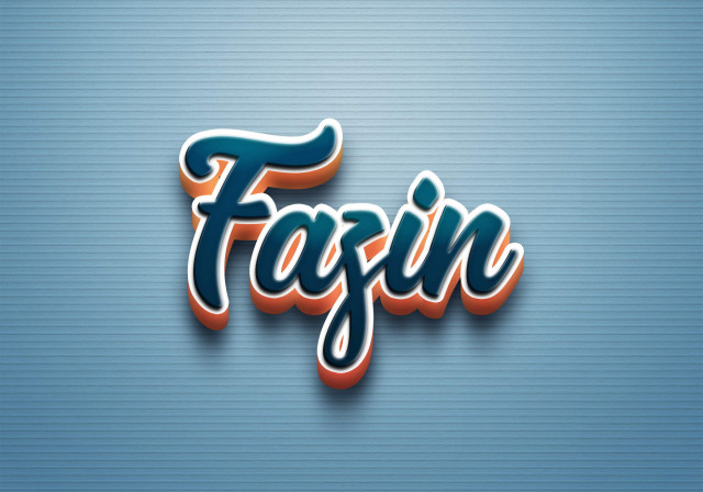 Free photo of Cursive Name DP: Fazin