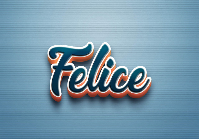 Free photo of Cursive Name DP: Felice