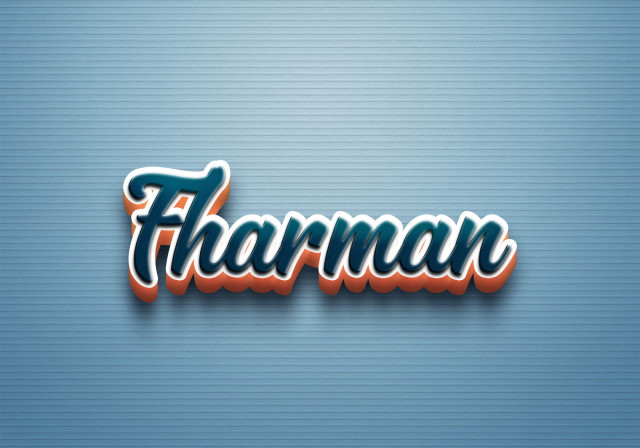 Free photo of Cursive Name DP: Fharman