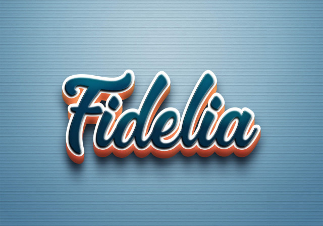 Free photo of Cursive Name DP: Fidelia