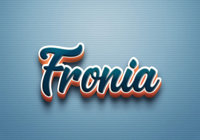 Free photo of Cursive Name DP: Fronia