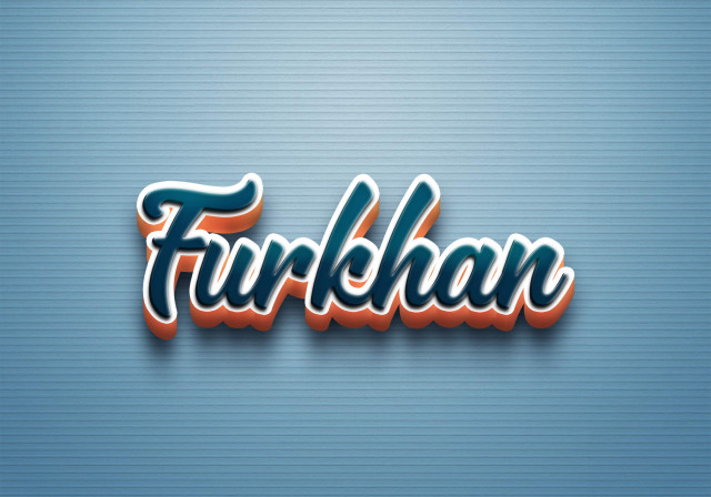 Free photo of Cursive Name DP: Furkhan
