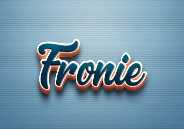Free photo of Cursive Name DP: Fronie