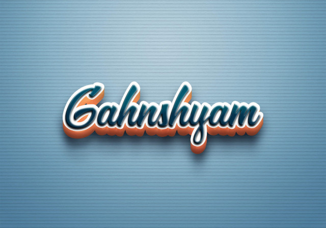 Free photo of Cursive Name DP: Gahnshyam