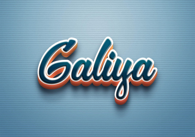 Free photo of Cursive Name DP: Galiya