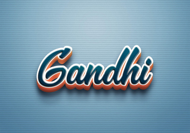 Free photo of Cursive Name DP: Gandhi