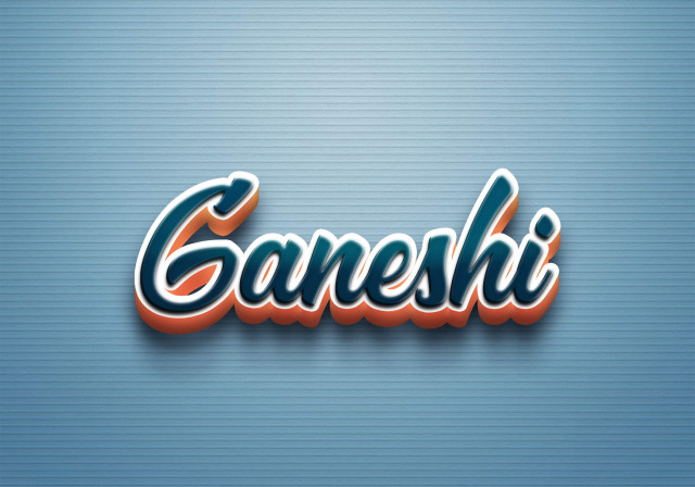 Free photo of Cursive Name DP: Ganeshi