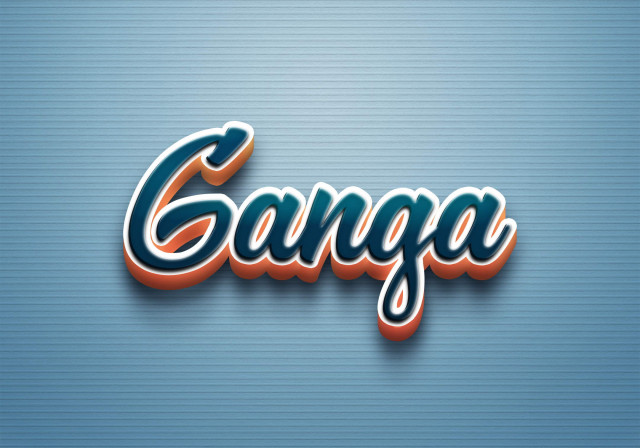 Free photo of Cursive Name DP: Ganga