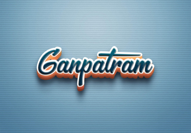 Free photo of Cursive Name DP: Ganpatram