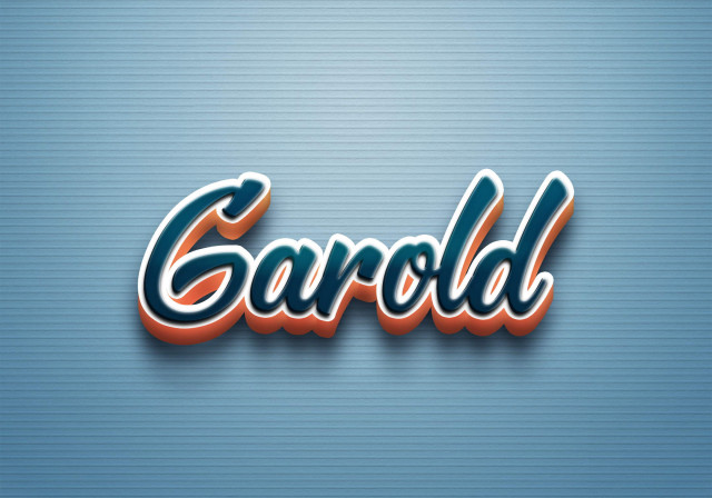 Free photo of Cursive Name DP: Garold