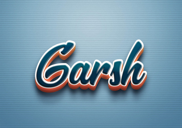 Free photo of Cursive Name DP: Garsh
