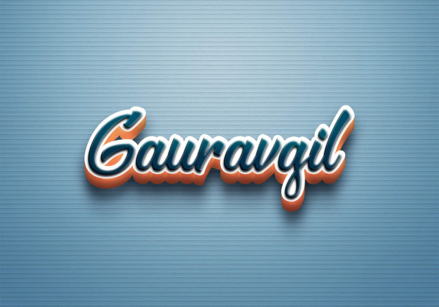 Free photo of Cursive Name DP: Gauravgil