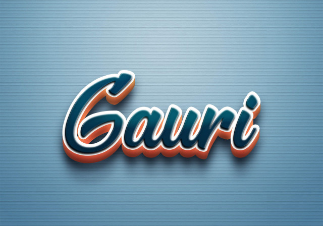 Free photo of Cursive Name DP: Gauri