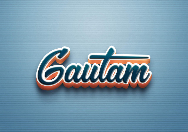 Free photo of Cursive Name DP: Gautam