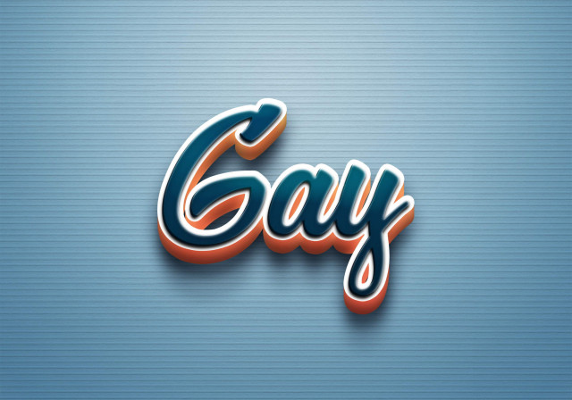 Free photo of Cursive Name DP: Gay