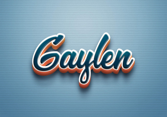 Free photo of Cursive Name DP: Gaylen