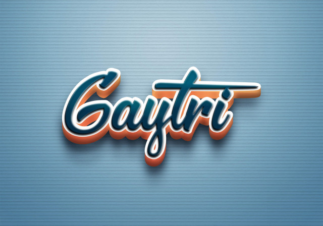 Free photo of Cursive Name DP: Gaytri