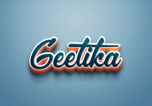 Free photo of Cursive Name DP: Geetika