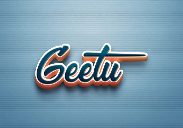 Free photo of Cursive Name DP: Geetu