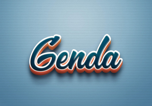 Free photo of Cursive Name DP: Genda